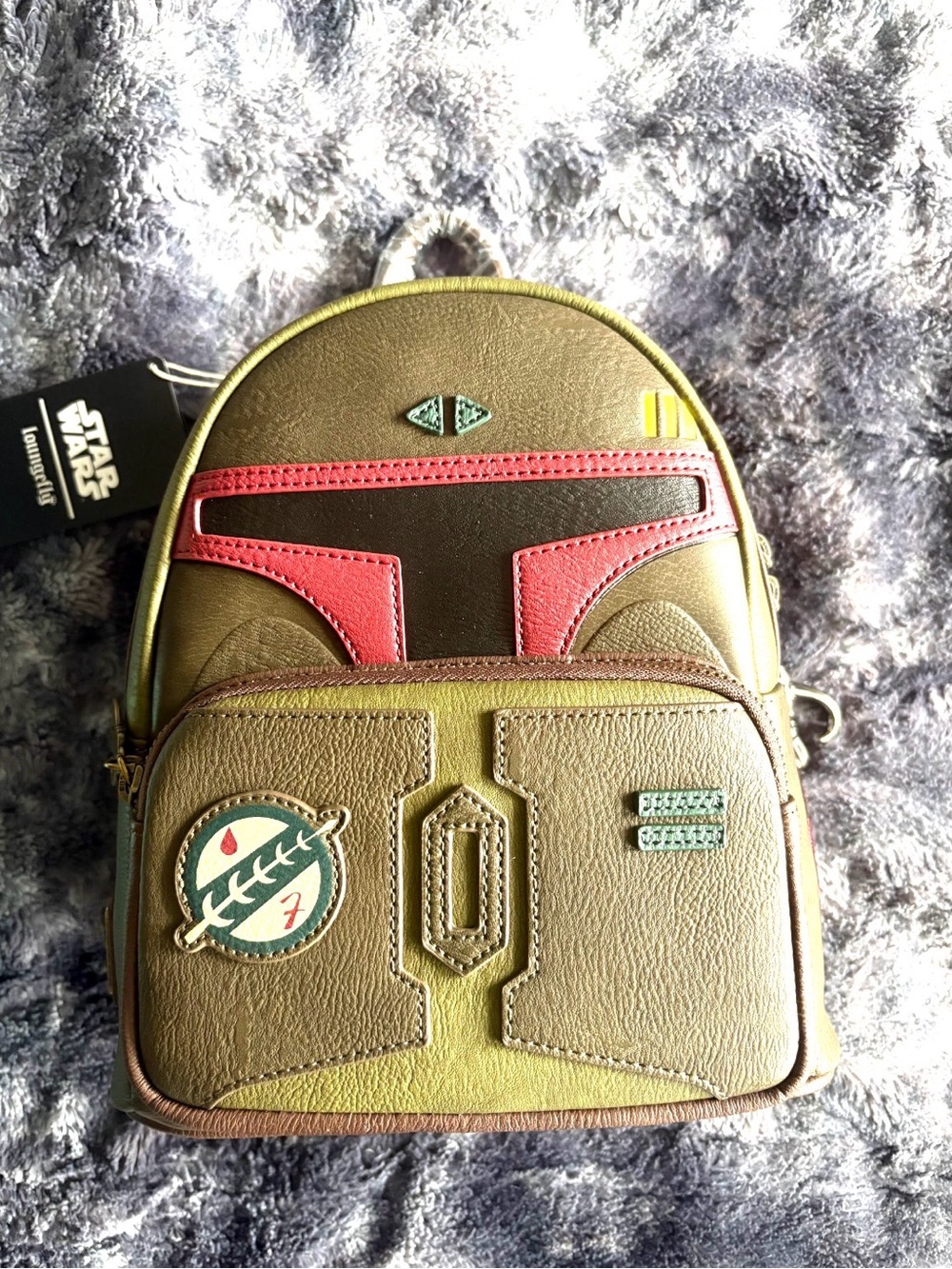 Loungefly Star Wars Boba Fett Mini Backpack - Olive Green & Red